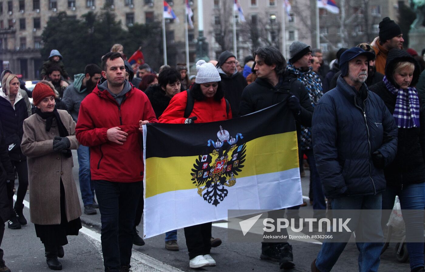 Serbia Kosovo Tensions Rally