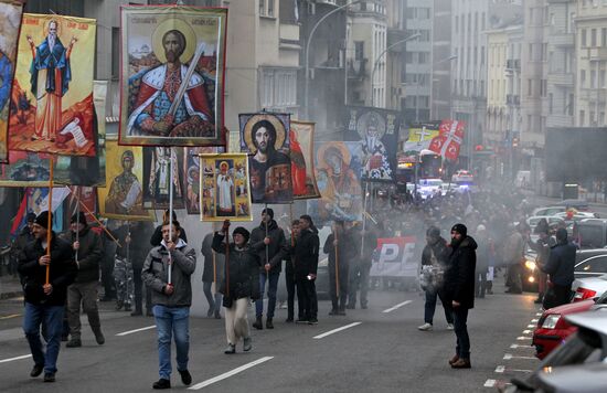 Serbia Kosovo Tensions Rally