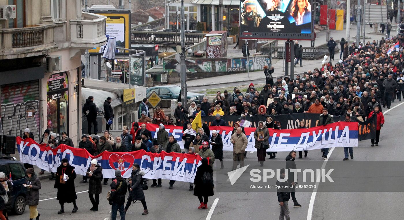 Serbia Kosovo Tensions Rally