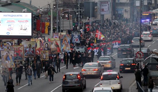 Serbia Kosovo Tensions Rally