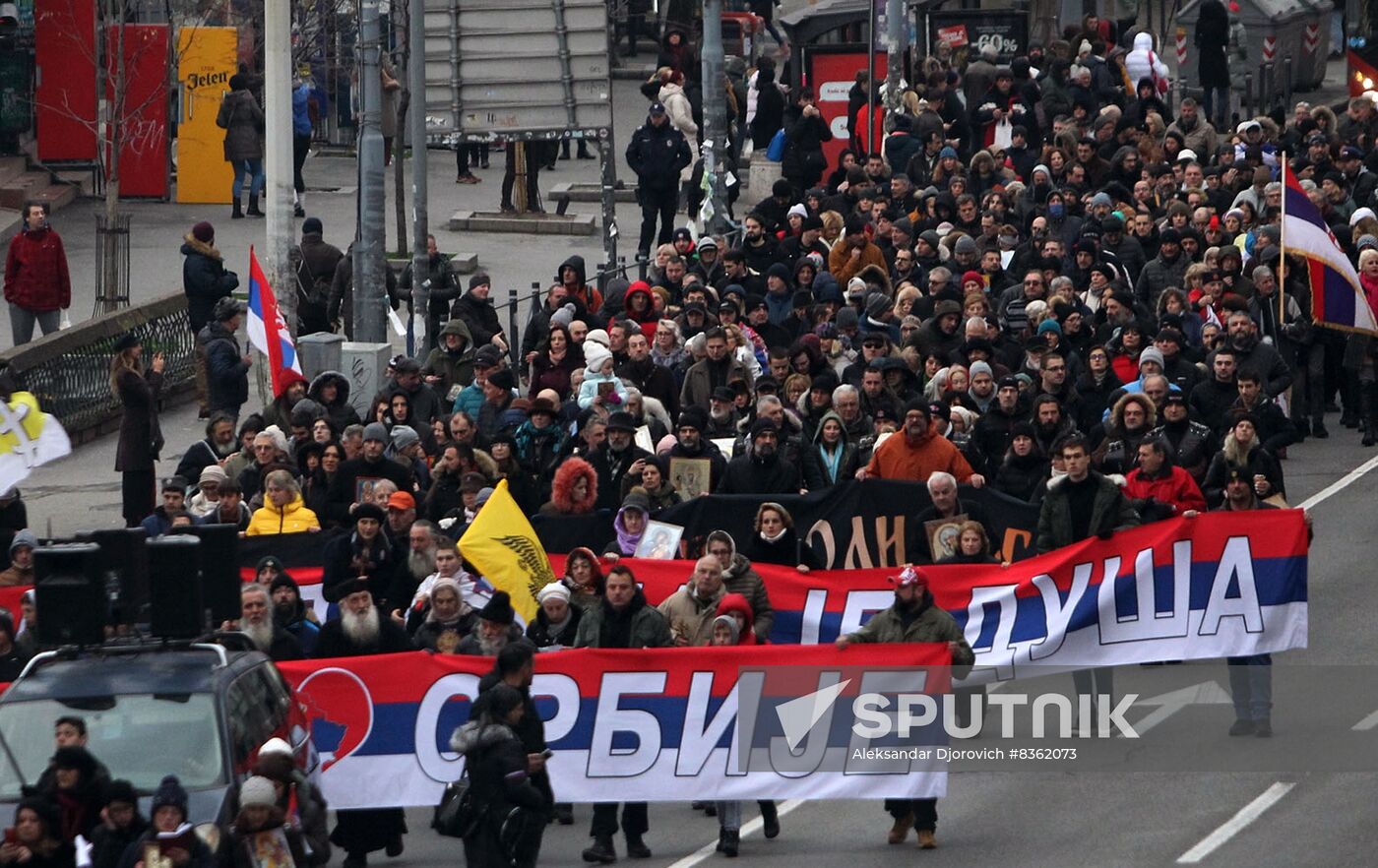 Serbia Kosovo Tensions Rally