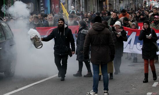 Serbia Kosovo Tensions Rally