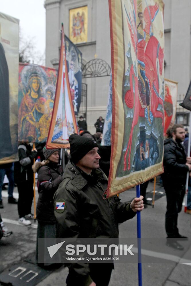 Serbia Kosovo Tensions Rally