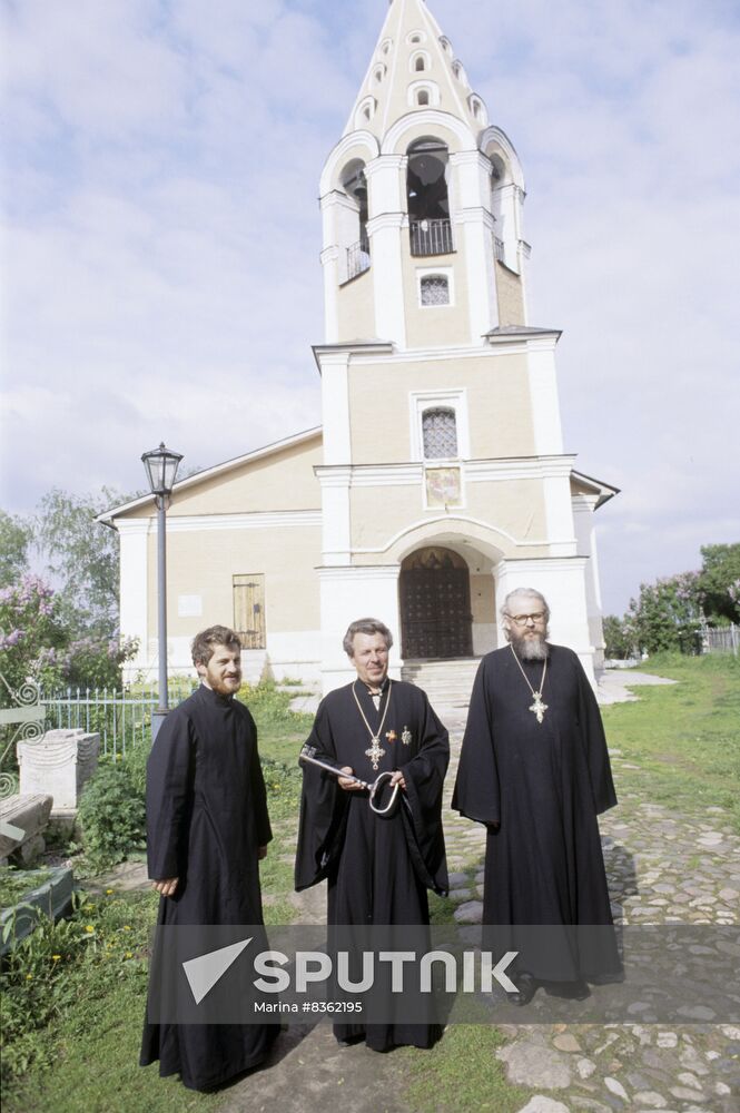 Father Superior Alexy of the Cathedral of the Nativity of the Most Holy Mother of God with guests