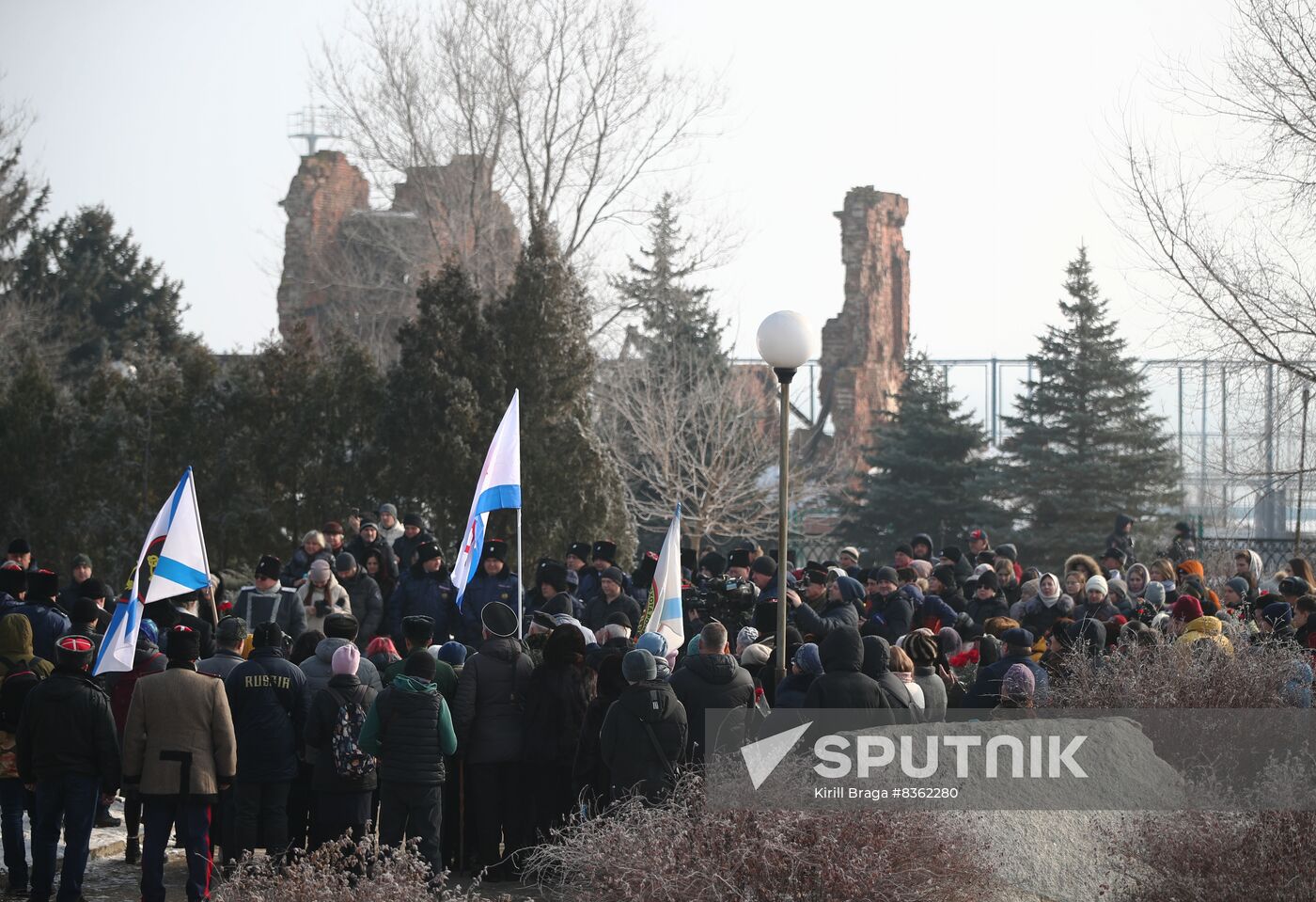 Russia WWII Stalingrad Battle Memorial Rally