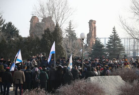 Russia WWII Stalingrad Battle Memorial Rally