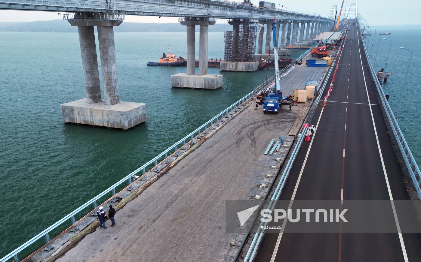 Russia Crimean Bridge Accident Restoration