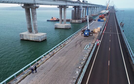 Russia Crimean Bridge Accident Restoration