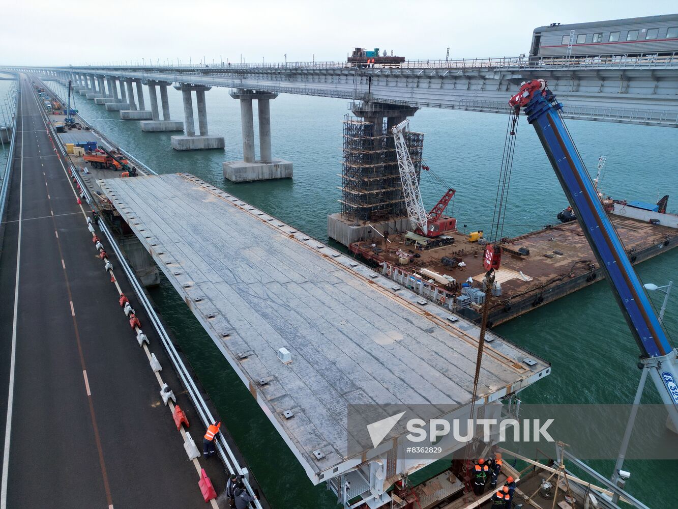 Russia Crimean Bridge Accident Restoration