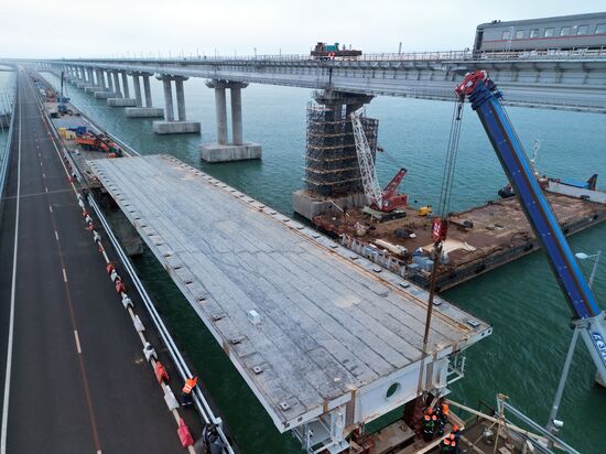 Russia Crimean Bridge Accident Restoration
