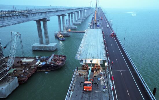 Russia Crimean Bridge Accident Restoration
