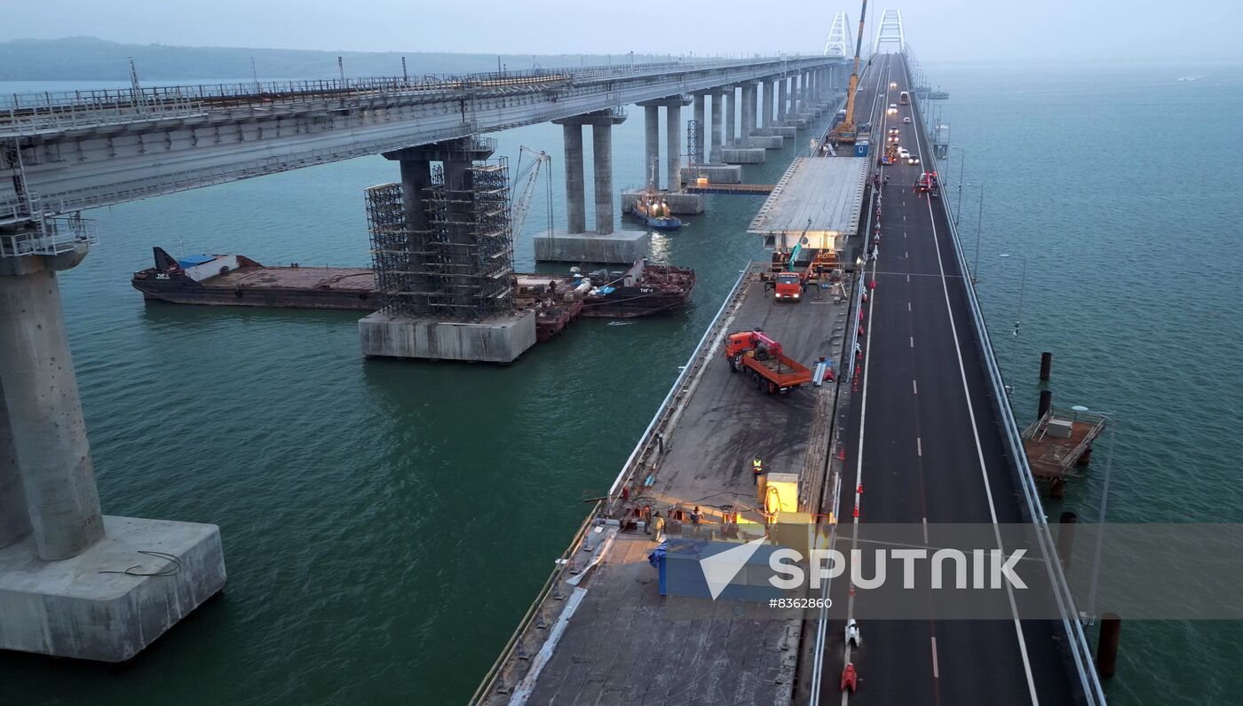 Russia Crimean Bridge Accident Restoration