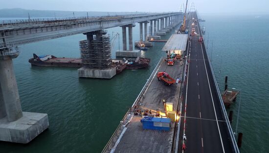 Russia Crimean Bridge Accident Restoration