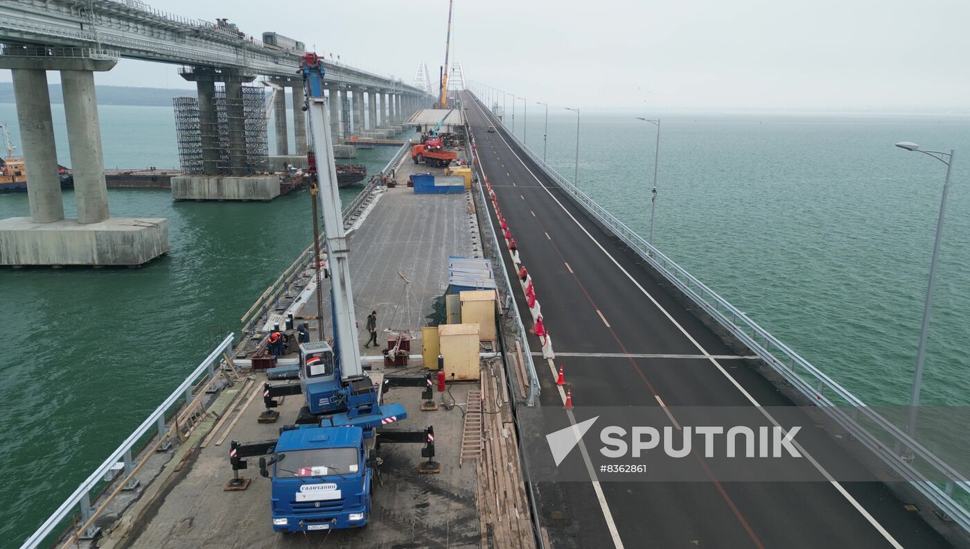 Russia Crimean Bridge Accident Restoration