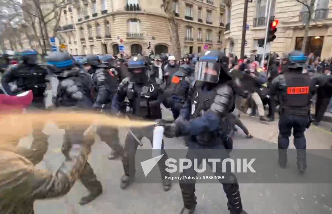 France Pension Reform Protest