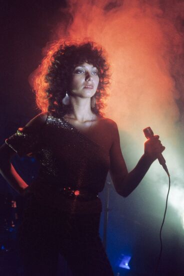 Pop singer Yekaterina Surzhikova performs