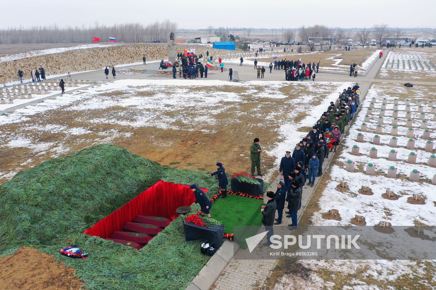 Russia WWII Stalingrad Battle Anniversary Remains Burial