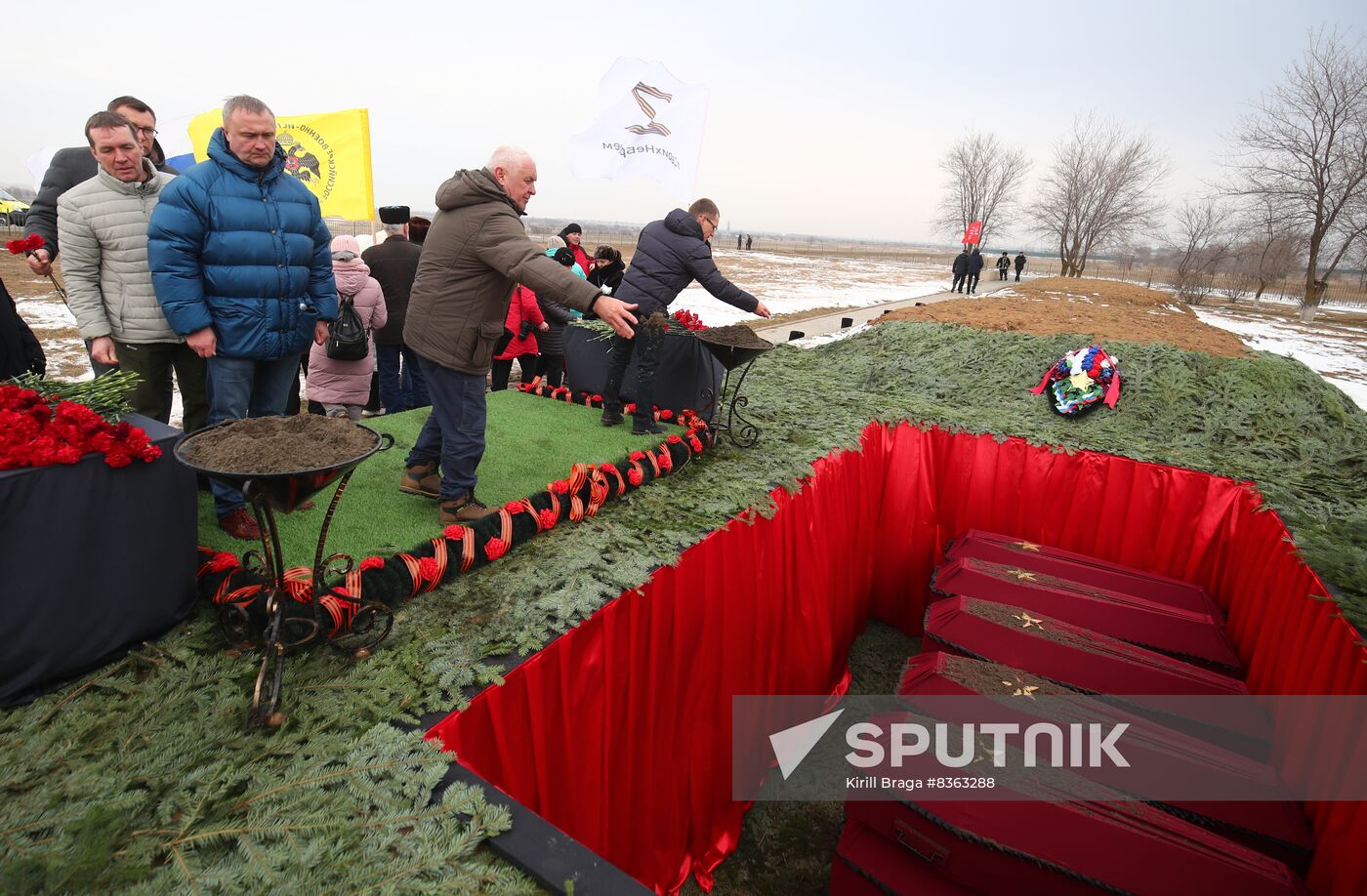 Russia WWII Stalingrad Battle Anniversary Remains Burial
