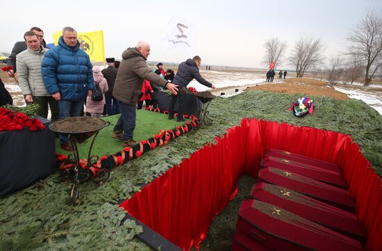 Russia WWII Stalingrad Battle Anniversary Remains Burial