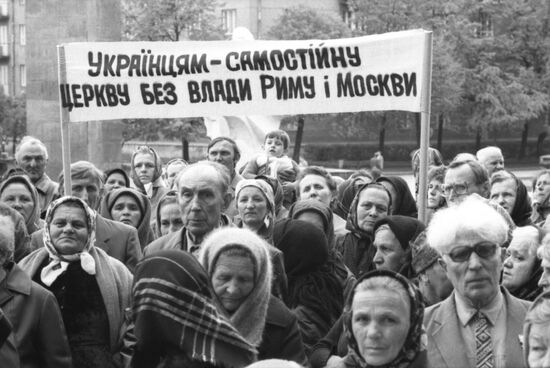 Mourning rally in memory of Chernobyl disaster victims in Ivano-Frankovsk