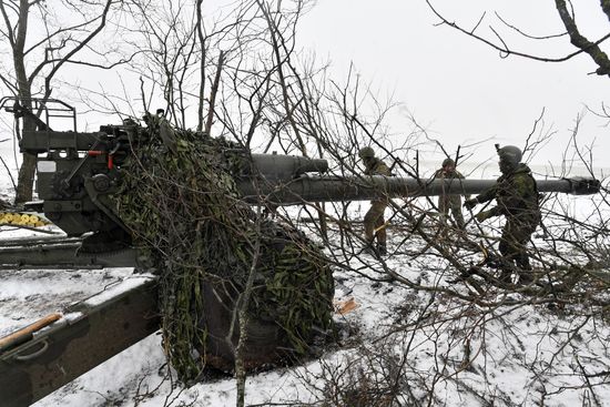 Russia Ukraine Military Operation Artillery Unit