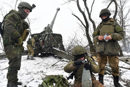 Russia Ukraine Military Operation Artillery Unit