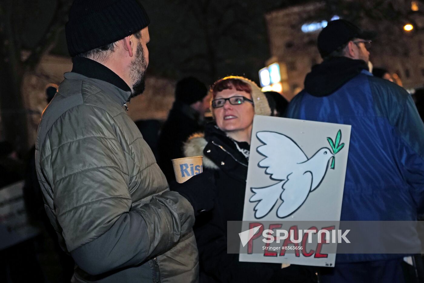 Germany Ukraine Heavy Arms Providing Protest