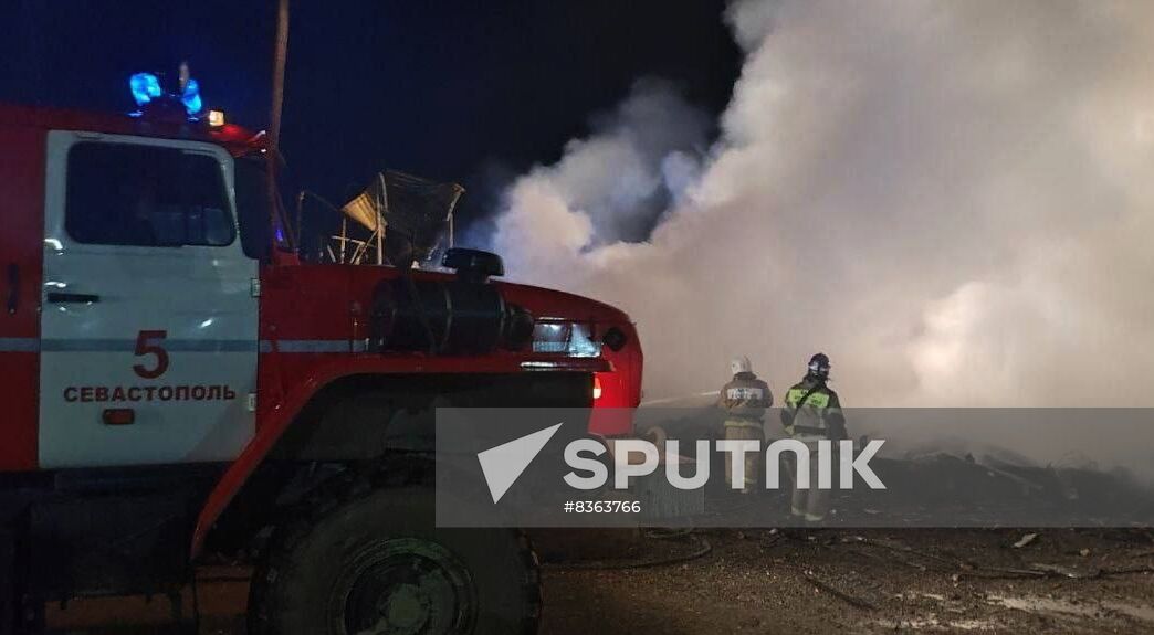 Russia Crimea Living Quarters Fire