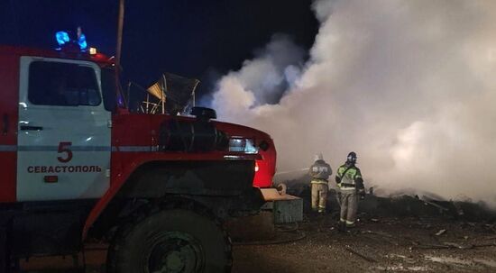 Russia Crimea Living Quarters Fire