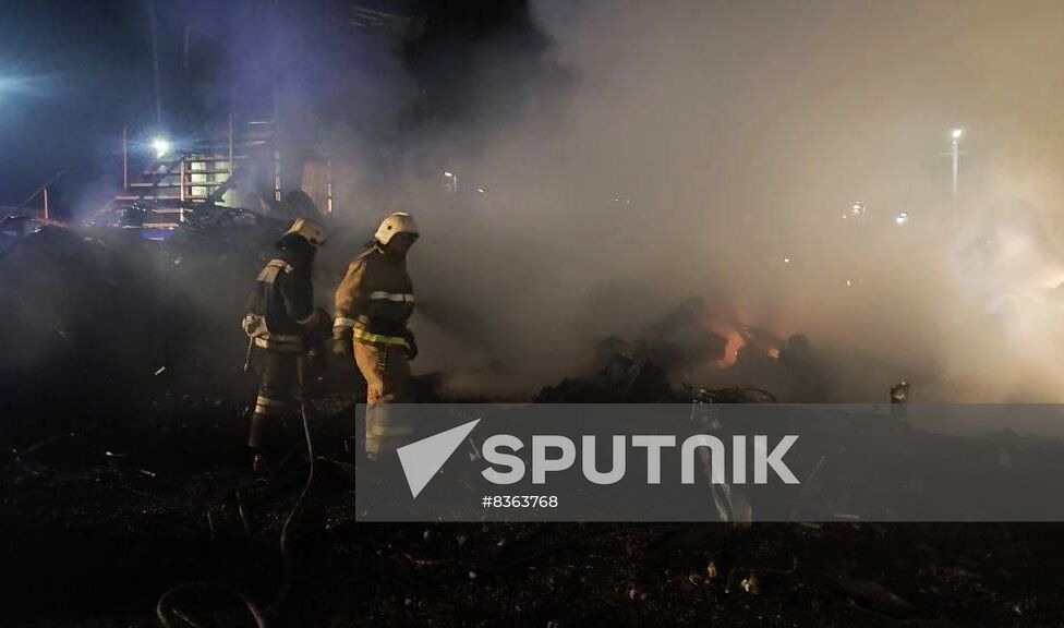 Russia Crimea Living Quarters Fire