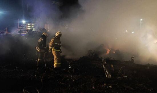 Russia Crimea Living Quarters Fire