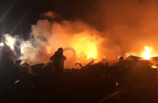 Russia Crimea Living Quarters Fire