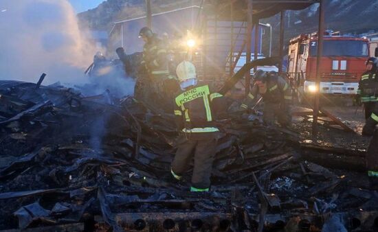 Russia Crimea Living Quarters Fire