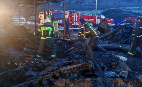 Russia Crimea Living Quarters Fire