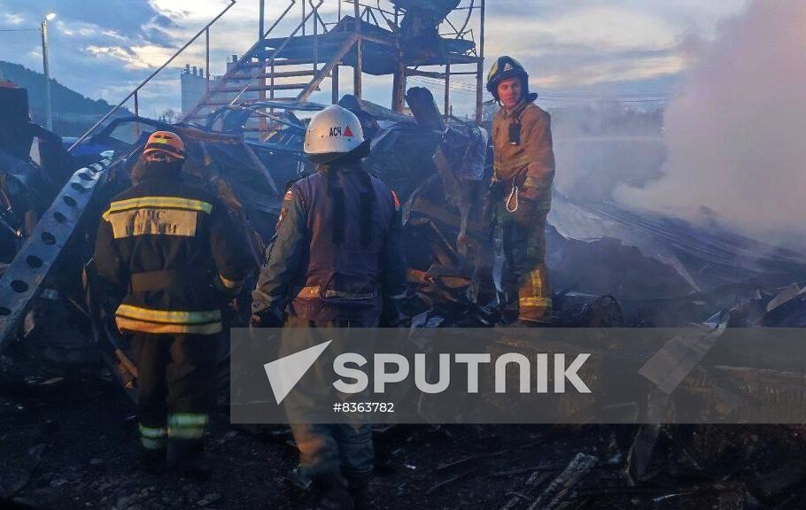 Russia Crimea Living Quarters Fire