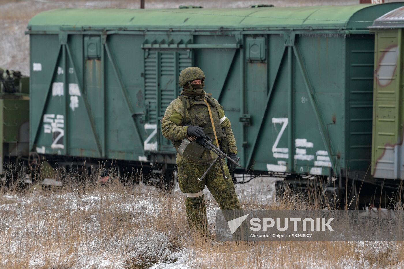 Russia Ukraine Military Operation Railway Troops