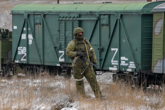 Russia Ukraine Military Operation Railway Troops