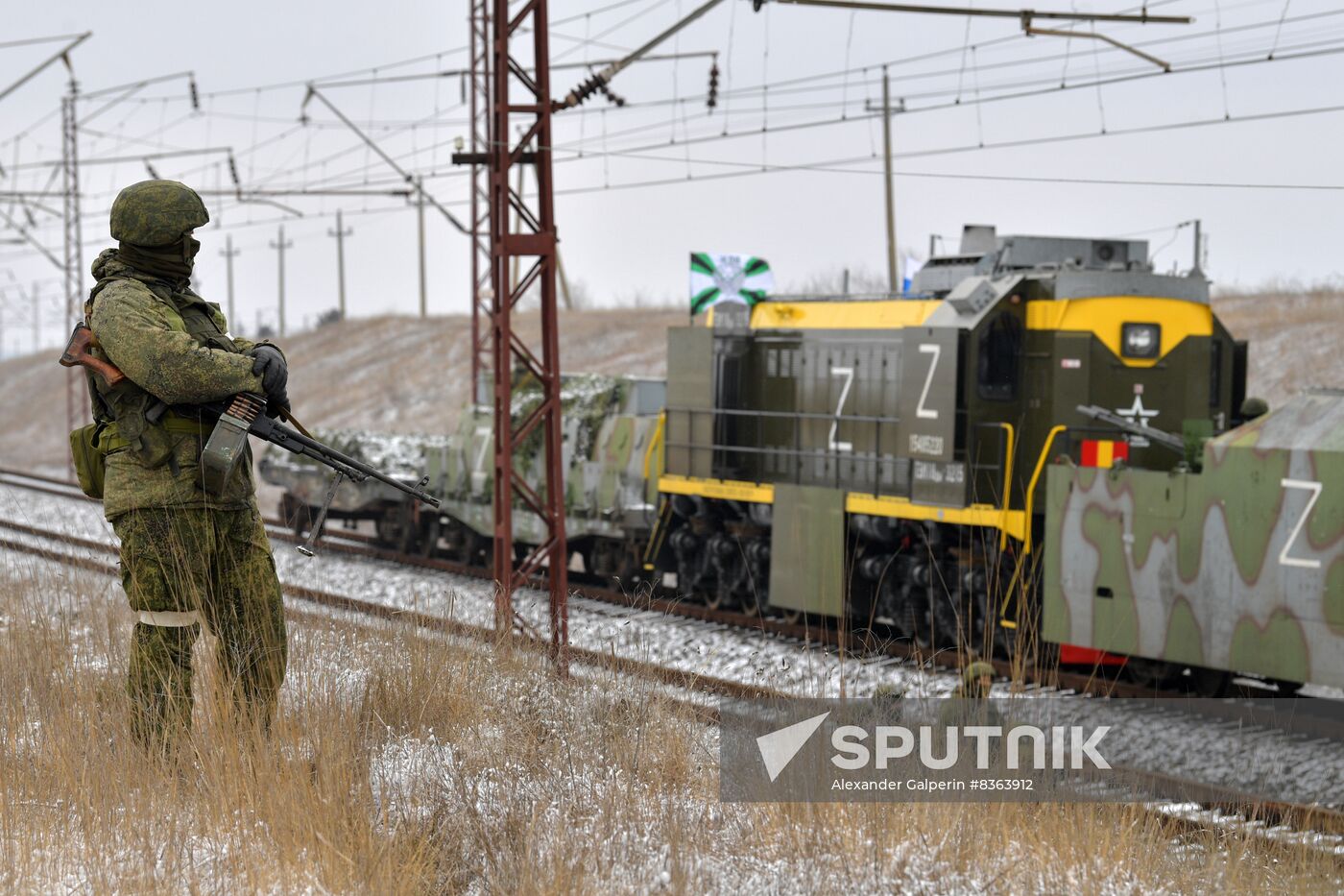 Russia Ukraine Military Operation Railway Troops