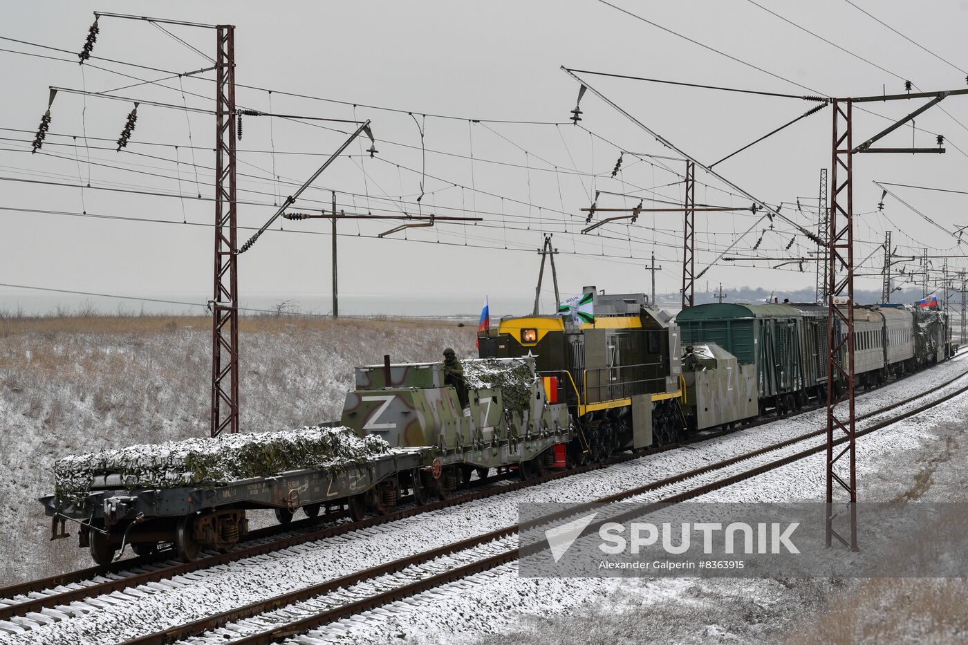 Russia Ukraine Military Operation Railway Troops