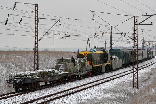 Russia Ukraine Military Operation Railway Troops