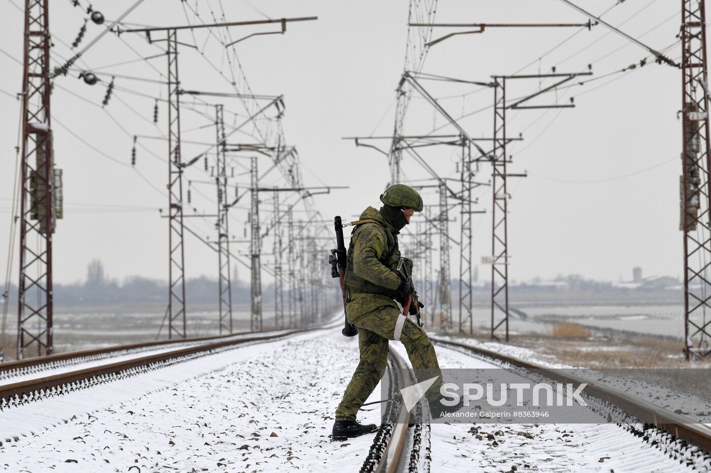 Russia Ukraine Military Operation Railway Troops