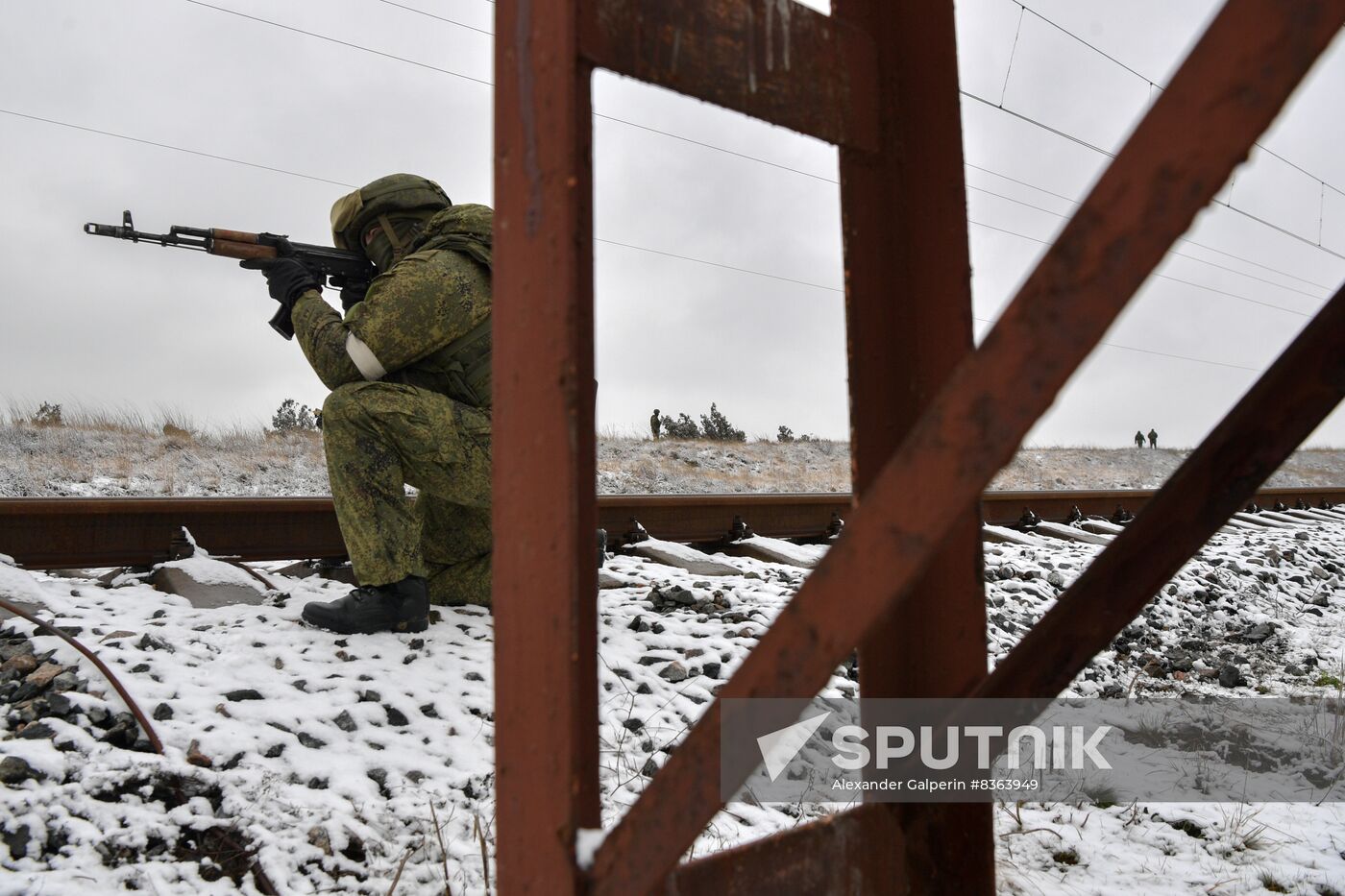 Russia Ukraine Military Operation Railway Troops
