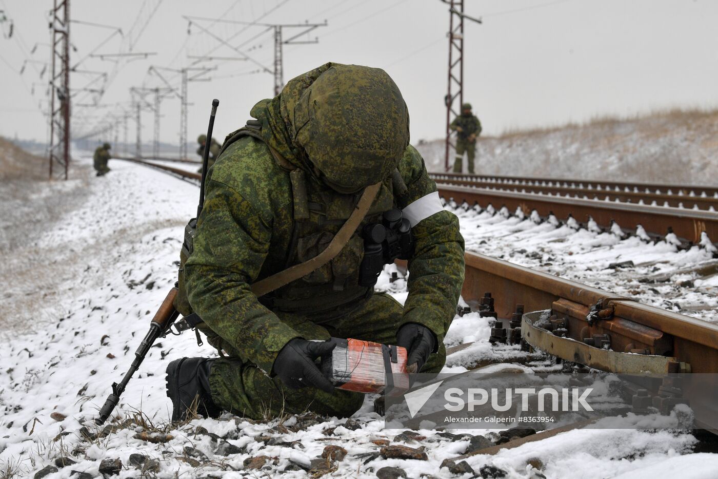 Russia Ukraine Military Operation Railway Troops