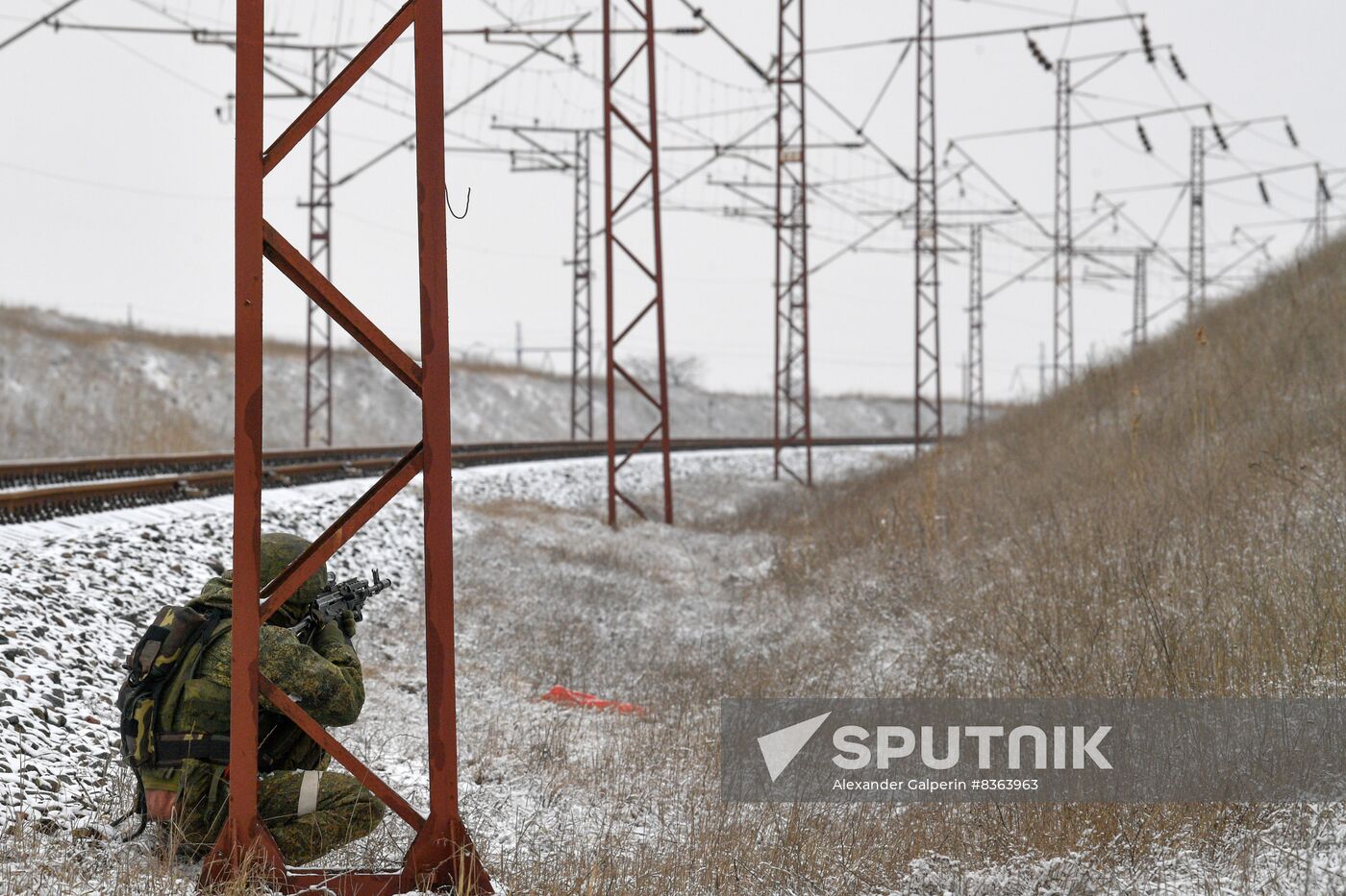 Russia Ukraine Military Operation Railway Troops