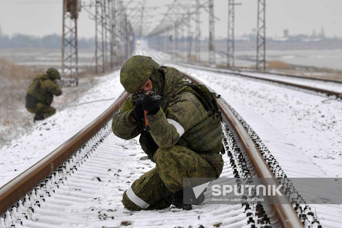 Russia Ukraine Military Operation Railway Troops