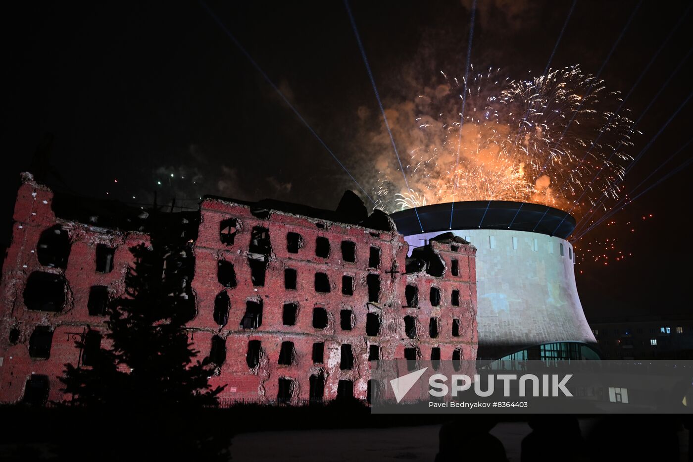 Russia WWII Stalingrad Battle Anniversary Fireworks