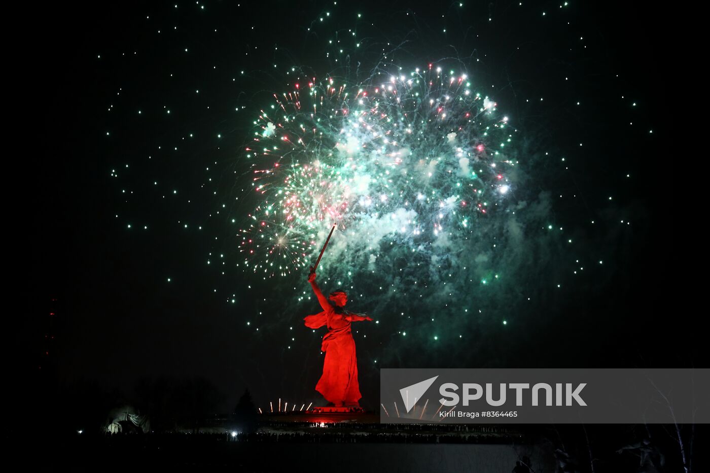 Russia WWII Stalingrad Battle Anniversary Fireworks