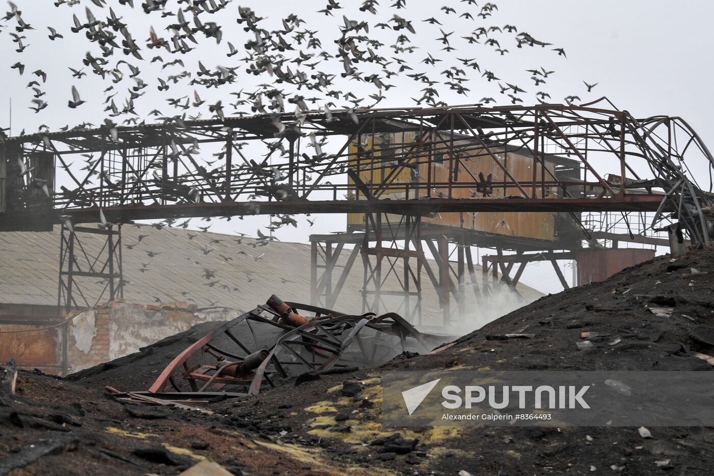 Russia Ukraine Military Operation Grain Elevator