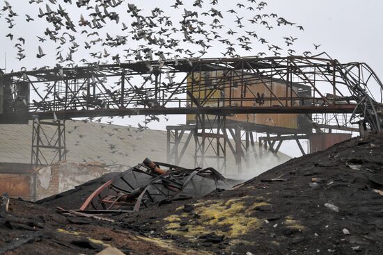 Russia Ukraine Military Operation Grain Elevator