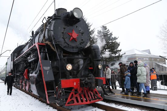 Launching vintage train Road of Courage in Belgorod Region